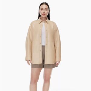 ARITZIA BABATON - Pelli Shirt Jacket - Flax Beige